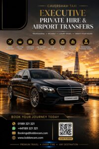 Caversham taxis provided by Loddon Cars for local and airport transfers