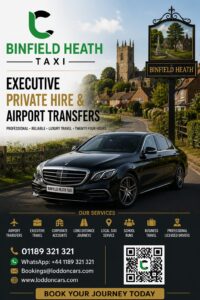 Binfield Heath taxi for local journeys and airport transfers