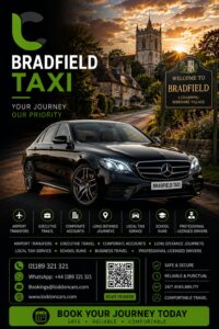 Bradfield taxi providing reliable local and airport transfers