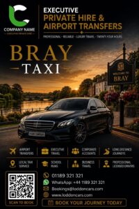 Bray taxi travelling through Bray, Berkshire