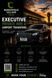 Burghfield Village taxi providing reliable local and airport transfers