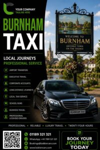 Burnham taxi service for local and airport journeys