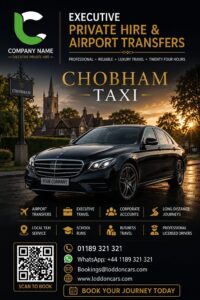 Chobham taxi service in Surrey with Loddon Cars