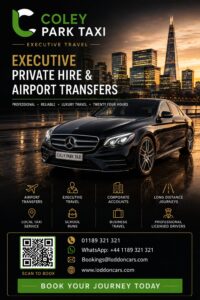 Coley Park taxi providing reliable local and airport transfers