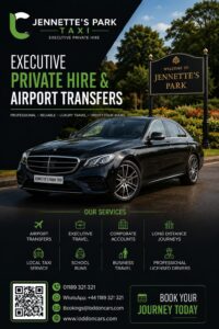 Jennett’s Park taxi service in Bracknell, Berkshire
