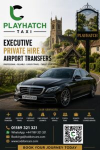Playhatch taxi for local journeys and airport transfers