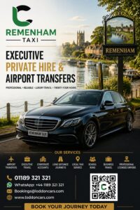Remenham taxi for local journeys and airport transfers
