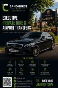 Sandhurst taxi service in Berkshire with Loddon Cars