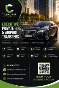 Tilehurst taxi providing reliable local and airport transfers