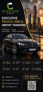 Whitley Wood taxi providing reliable local and airport transfers