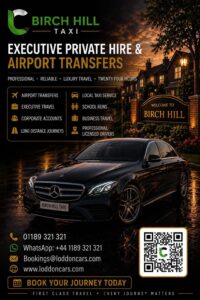 Birch Hill taxi service for local and airport journeys